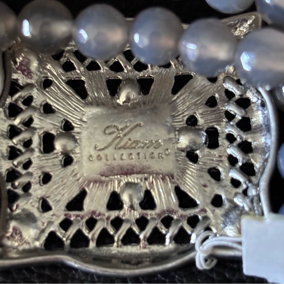 Lia Sophia Stretch Grey Agate Bracelet. Kiam Collection NWT - Picture 4 of 5